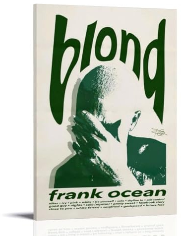 Duboueu Frank Poster Ocean Music Album Retro Blond Vintage Cover Für Zimmer, Ästhetische Leinwand-Wandkunst, Schlafzimmer-Dekor Poster 12x18inch(30x45cm)