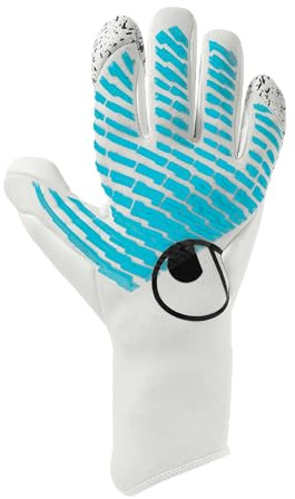 uhlsport Fußball Torwarthandschuhe Fangmaschine Cybertec - Flex HN, weiß/cyberblau/schwarz, 9