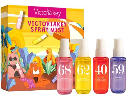 mini Set di Spray Profumati, 4 Fragranze: Gelsomino Brasiliano e Frutto del Drago Rosa, Pistacchio e Caramello Salato, Sandalo e Violetta Vanigliata, Prugna e Ambra Nera