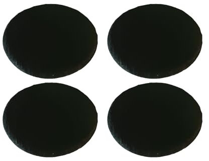 4er Set Schieferplatten rund Ø 25 cm – Servierplatten aus Naturstein | Edle Schiefer Teller für Käse, Sushi, Tapas & Deko | Rutschfest, Lebensmittelecht & Stilvoll – Schiefer Untersetzer Set