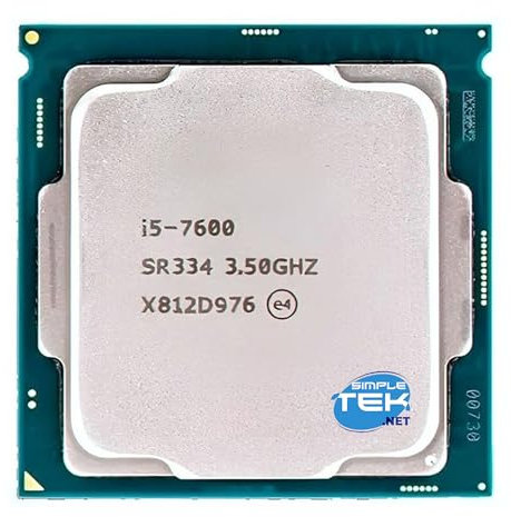 SIMPLETEK - Processore desktop Core i5‑7600 LGA 1151, 4 core/4 thread, 3,50 GHz boost fino a 4,10 GHz, 6 MB cache, tray (Ricondizionato)
