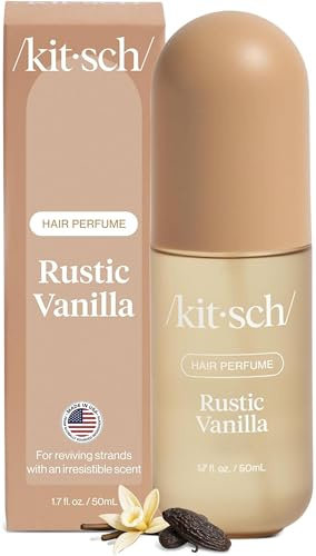 Kitsch Hair Perfume for Women 50ml – Hair Spray & Body Mist | Rustic Vanilla – Clean, Deodorizing & Patented Odor-Eliminating Technology – Freshen Hair, Body & Pillows