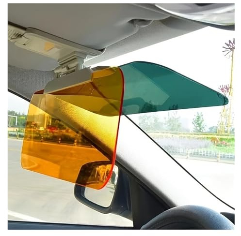 Car Interior Sun Visor 1pc/2pcs Universal Adjustable Car Sun Visor With Buckle Closure – ABS Polarized Anti-Glare Shield For Day & Night Use(2pcs)