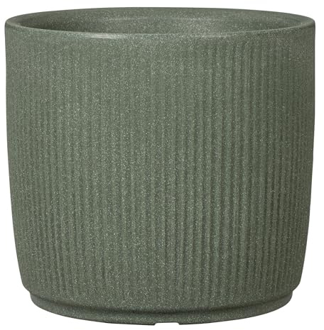 Scheurich Linetto Pflanzgefäß, rund, Farbe: Dark Green, Durchmesser: 30cm