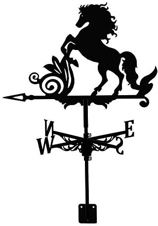 Girouette en Acier Inoxydable, indicateur de Direction du Vent de Ferme, décorations Jardin Chevaux, indicateur Direction du Vent