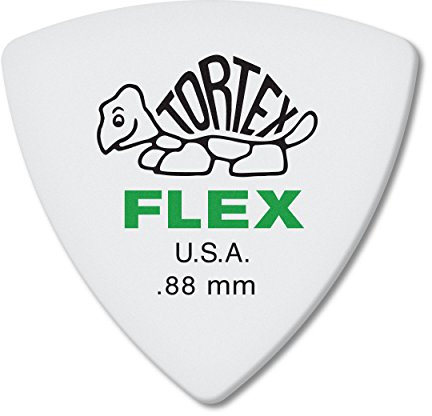 Jim Dunlop Dunlop 456P.88 Tortex Flex Triangel, 0,88 mm, Grün, 6 Stück