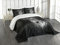 ABAKUHAUS Schwarz und weiß Tagesdecke Set, Bengalischer Tiger, Set mit Kissenbezügen farbfester Digitaldruck, für Doppelbetten 220 x 220 cm, Schwarz weiß