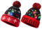 JOYIN 2 Stück LED Leuchten Strickmütze, Beanie Weihnachtsmützen, Weihnachten Hut Mütze für Kinder und Erwachsene (Batterie im Lieferumfang mit 3 Blinkmodi)