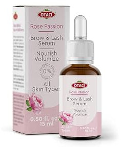 OTACI Rose OTACI Augenbrauen Serum & Wimpernserum 15 ml, Fördert Wachstum und Volumen, Reduziert Haarausfall, ist für Wimpernverlängerungen Geeignet, Hormonfrei, Prostaglandinfrei, Stärkt, Nährt,Vegan