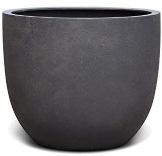 ESCHBACH® Pflanzkübel Egg Pot 50 Espresso Anthrazit Rund * 45 x 45 x 38 cm * 10 Jahre Garantie