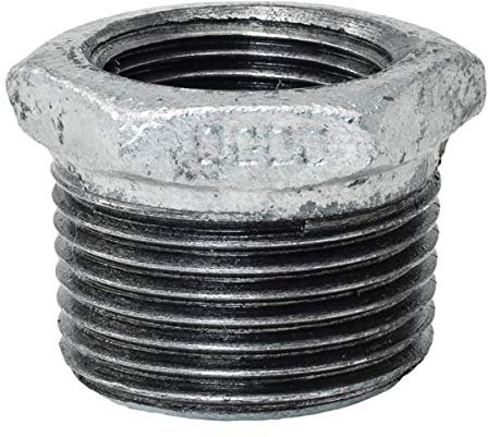 Reduzierstück 2 x 1/2 AG/IG Reduzierung - Fitting aus Temperguss feuerverzinkt - Formteil Nr.241 - qpool24