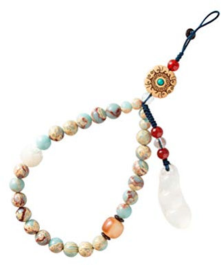 Hemobllo Correa Para Móvil De Piedra Shoushan 9.45 Pulgadas Cadena Para Teléfono Ligera Y Cómoda Con Diseño De Cuentas Elegante Para Uso Diario Y Regalos