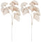 Amosfun Ginkgo Zweig Künstliche Blätter mit Stiel Golden Blätter Kunststoff Dekozweige für Vasen 2pcs 64cm DIY Blumenarrangement Zweige Hochzeit Hawai Luau Party Themenparty Dekoration