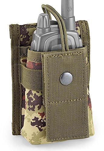 Defcon5 Outac Tasca Porta Radio Piccola Radio Pouch, Tessuto 1000 Denari Impermeabile (Vegetato)