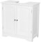 costoffs Bathroom Under Sink Cabinet Wooden Floor Standing Basin Storage Cupboard Unit With Shelf, 60 x 30 x 60 cm, White