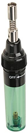 Fer à Souder au Gaz Butane Sans Fil, Outil Soudage Portable Chauffage Rechargeable Outils de Stylo 1300°C Automobile Micro Chalumeau Contrôle Flamme Réglable pour Réparation Électronique PC(Vert)