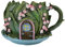 Ebros Gift Enchanted Fairy Garden Green Forest Leaf Foliage Cottage Nook Tea Cup Shaped Home Floral Planter or Vase Figurine 7.25 Long Mini Do It Yourself Ideas Fantasy Fairies Pixies Gnomes