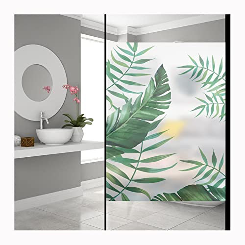 Siunwdiy Fensterfolie selbsthaftend bunt,Statische fensterfolie farbig,Privatsphäre Selbsthaftend Blickdicht Sichtschutzfolie Glas Fenster Dekorativ, Film Zum Bad Zuhause Küche,A,45x80cm(18x32)