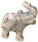 Steinfixx® - Speckstein Figur Elefant Taru | Schnitzerei | Sammelfigur | geschliffen und poliert | 37x35 mm | Handarbeit (Grau)