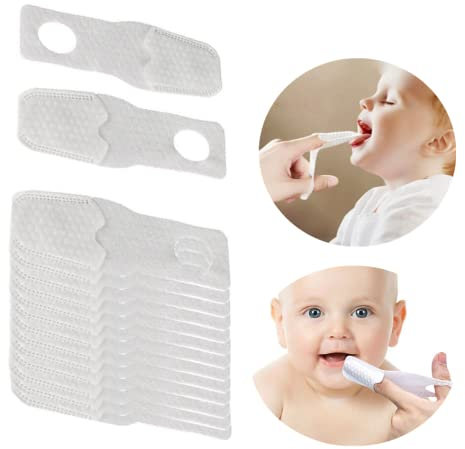 AGDLLYD 50 Stück Baby-Fingerschutzscheiben, Einweg-Babywindel-Applikator, Mund-Zahnbürste, Mund-Reiniger für Babys, Neugeborene, Kleinkinder, Haustiere
