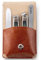 MR.GREEN Solingen Lot de 4 coupe-ongles pour homme avec étui en cuir en acier inoxydable