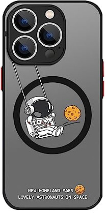 Rokmym Magnetische Hülle für iPhone 13 Kompatibel mit Magnetic,HandyHülle mit Astronaut Planet Stern Muster Ultra Dünn Weich TPU Schutzhülle für iPhone 13