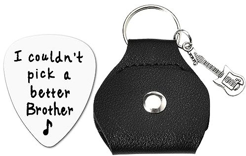 Porte-clés médiator de guitare pour homme, papa, grand-père, fils, frère, ami, anniversaire, Noël, pour mari, petit ami, Brother, Small