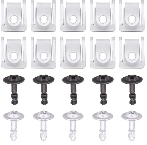 Unterfahrschutz Schrauben Blechmutter Unterdeckel Blechschrauben Motor Unterboden Schutz Clips Motorschutz Einbausatz Halteklammern Getriebeschutz Befestigungsclip Klammer für 5er E39 7er E38 Z8 E52