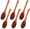 Holzlöffel Esslöffel, 6 Stück Holzlöffel Suppenlöffel Set, 14,5 cm Dessertlöffel Suppenlöffel, langen Griff Nanmu Holz Suppenlöffel Set für Honig, Gewürze, Essen, Kochen
