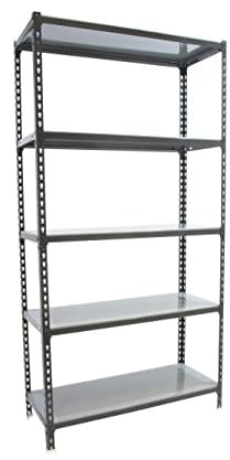 PROREGAL Schwerlastregal Metal Shark | HxBxT 180x80x40cm | Fachlast 180kg | Anthrazit-Verzinkt | Regal Standregal Aufbewahrungsregal