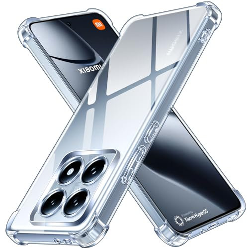 iVoler Cover per Xiaomi 14T Pro, Custodia Antiurto Trasparente per Assorbimento Degli Urti con Paraurti in TPU Morbido, Sottile Morbida in Silicone TPU Protettiva Case