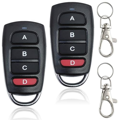 QSDIYRF 433,92 MHz Codice Fisso Telecomando Cancello Radiocomando Apricancello Telecomando Garage Duplicatore di Telecomandi Attrezzatura per Portone Garage Confezione da 2 (Manuale Inglese-Italiano)