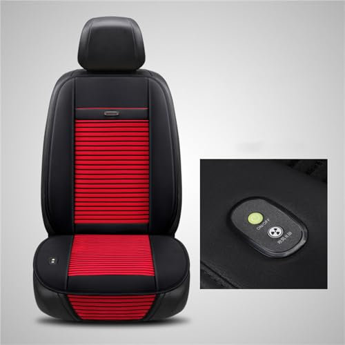 BesBet Autositzauflage Vordersitze, mit 3 Fan 12V Universal 3 In 1 KüHlendes Autositzkissen, Massageauflage Vibration für Meist Auto,Reisen