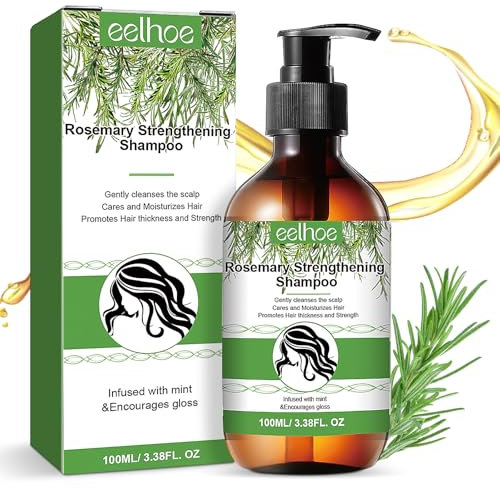 Obidodi Rosmarin Shampoo, 100ml Shampoo Gegen Haarausfall mit Biotin, Vegan Natürlichen Rosemary Haarwachstum Shampoo für Kraftloses, Dünner Werdendes Haar -Tiefe Feuchtigkeit Kopfhaut
