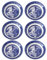 Darthome Set of 6 Blue Willow Cereal Bowls Ceramic Oriental English Round Oatmeal Soup