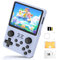POWKDDY RGB20S Retro Handheld Spielkonsole, 3.5 Inch IPS Screen Open Source Linux System, Pocket Gamer, 128G, Blau