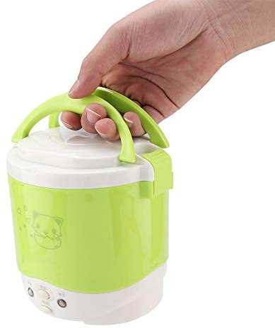 Pissente 1L Electric Rice Cooker Portable Multifunctional Kitchen Appliance for Home Travel Green