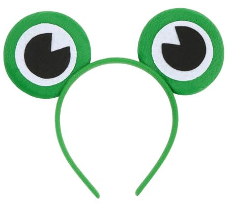 Frosch Kostüm Haarreif, Froschkönig Haarreifen mit Froschaugen Froschkönig Kostüm Accessoire, Frosch Kostüm Damen Kinder Zubehör Tier Haarbänder für Karneval Halloween Motto Party