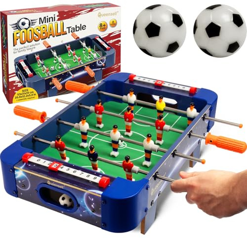Mini-Tischfußball für Kinder und Erwachsene – 53 cm Mini-Fußballspiel, Mini-Fußballtisch für Familienspielabende