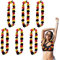 6 Stück Deutschland Fanartikel Blumenkette,Deutschland Flagge Girlanden Schwarz Rot Gelb,FußballParty Accessoires Deko für EM oder WM,Hawaii Kette Blumen für Tropische Strandthemen Party Dekoration