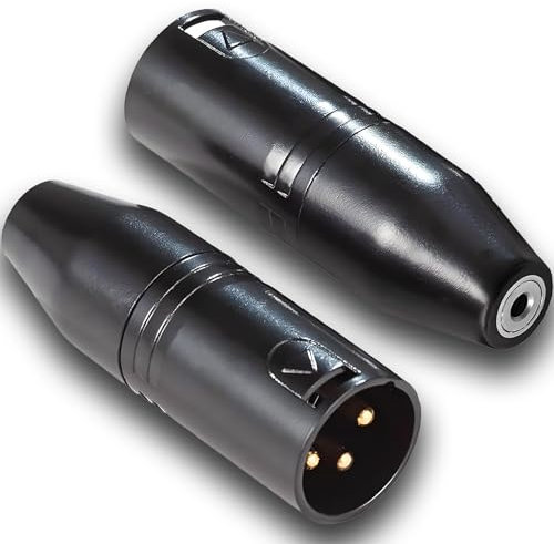 Koprek 2-Pack 3.5mm TRS to XLR Male Adapter - Professional Stereo Audio Converter for Rode Mics, Camcorders & Mixers - Durable Mini-Jack to 3-Pin XLR Cable