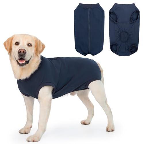Cyponpy Dog Body Suit After Surgery Male Castration Vest with Zip Surgical Recovery Suit Dog Onesie Medical Vest Post Op Dogs Suits Male with a Hole for Urination Dogs Pyjamas Surgery Recovery Shirt
