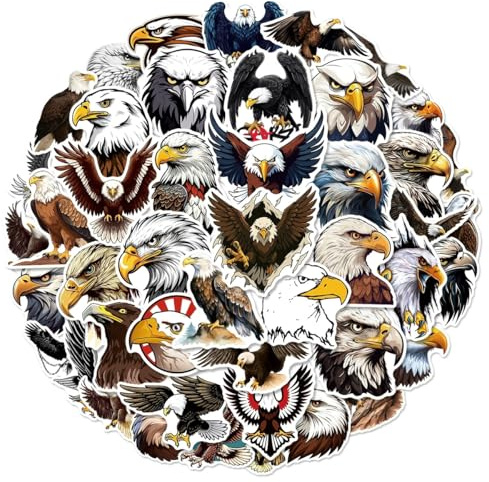 Affoto Der Adler Aufkleber für Laptop(50PCS),Geschenk für Kinder Jugendliche Erwachsene,Eagle ästhetisch Wasserdicht Vinyl Stickers für Auto,Motorräder Fahrrad Gepäck Scrapbook,Skateboard Gitarre