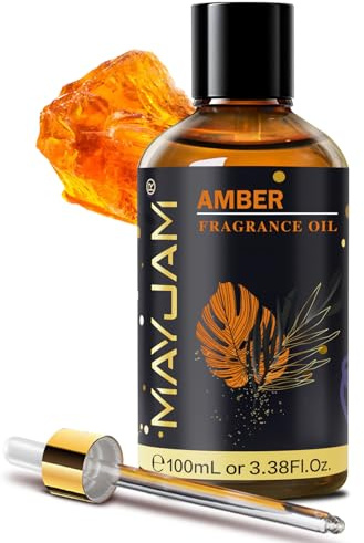 MAYJAM Bernstein Duftöl 100ML für ätherische Öle Diffusor | Bernsteinö für Luftbefeuchter, DIY, Aromatherapie, Haus, Ölbrenner