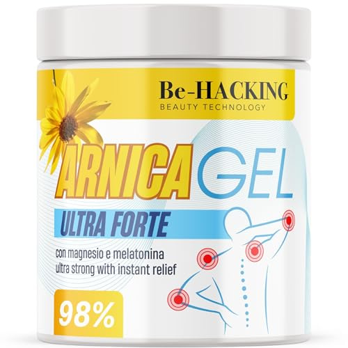Arnica Gel ULTRA Forte 550ML Arnica per Cavalli Uso Umano 98% Crema Recupero Dolori Muscolari e Articolari Cervicale e Mal di Schiena con Magnesio e Melatonina Ideale per Massaggi, Rapido Assorbimento