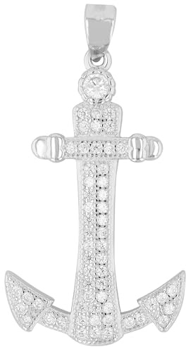 Akzent Anhänger für Damen in 925 Silber, 100% Wasserfest & Hautverträglich