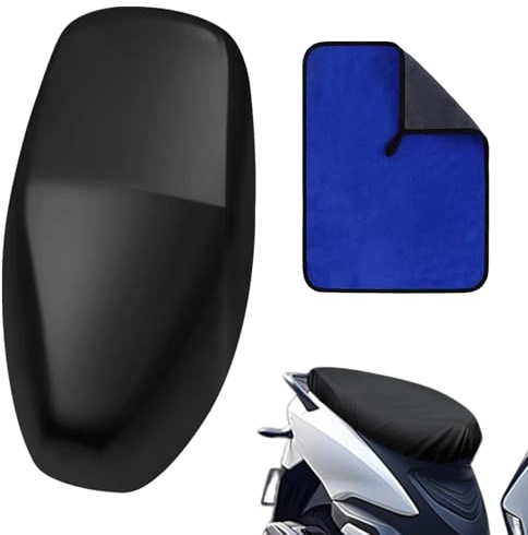 LEOINAER Motorrad Sitzbezug wasserdicht XL 45-50 x 85-90 cm mit Reinigungstuch, strapazierfähige Sitzbankabdeckung für Roller und Motorrad, Schutz vor Regen Sonne Staub