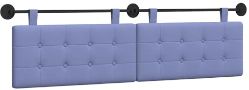 vidaXL Hängendes Kopfteil Stoff, Stylisches hängendes Kopfteil für Schlafzimmer, modern und platzsparend, gepolstert und wandmontiert
