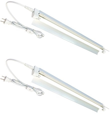 DuroLux 2-Pack T5 Ho Grow Light,1 Bulb Light System,Vegetative) 2 Foot & w/ Reflector (DL8021R 2pack) Cool White,Vegetative