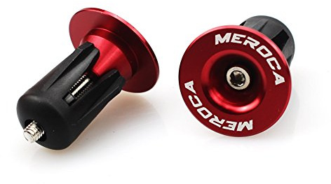 Bar End Plugs 2 Pack FOMTOR Aluminum Bar Ends Handlebar End Plugs Handlebar Caps Bar Ends for Road Bike Mountain Bike MTB Red
